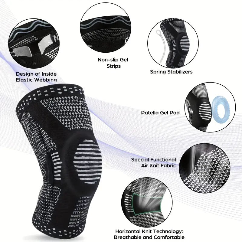 OrtoKomfort kompressziós térdrögzítő 1+1 db ajándék (fekete)