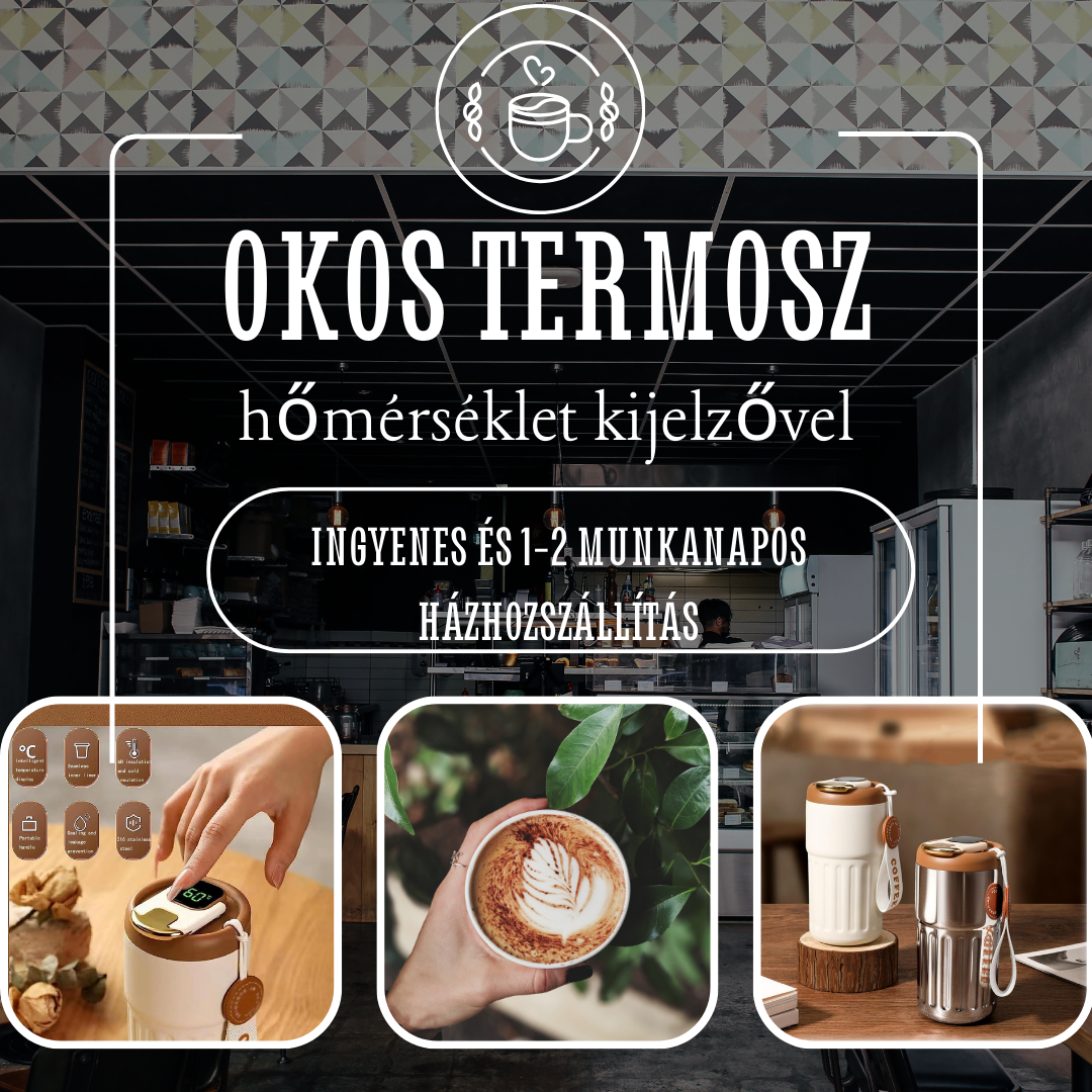 Okos termosz hőmérséklet kijelzővel